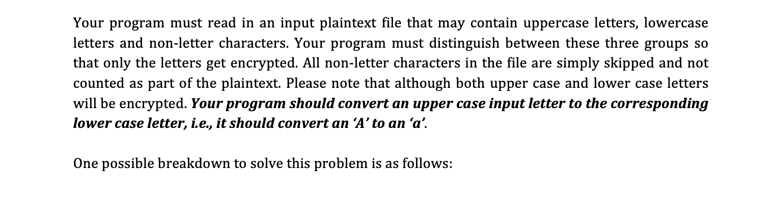 Please write the following code in either C or Java and please