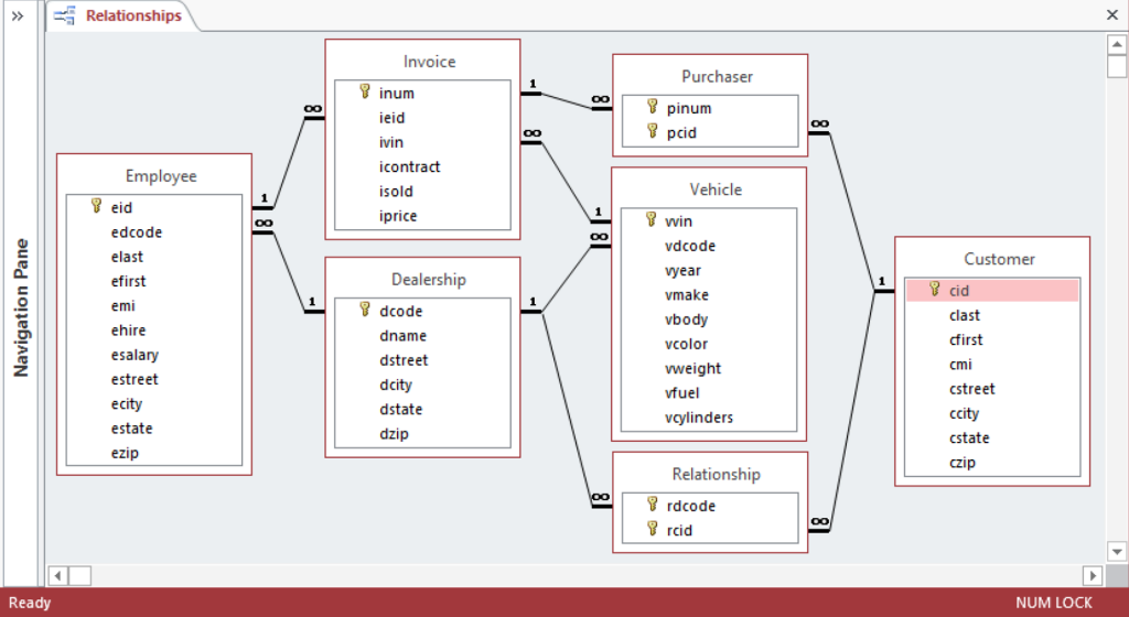 SQL MS Access 1. Display all the columns in Customer for those