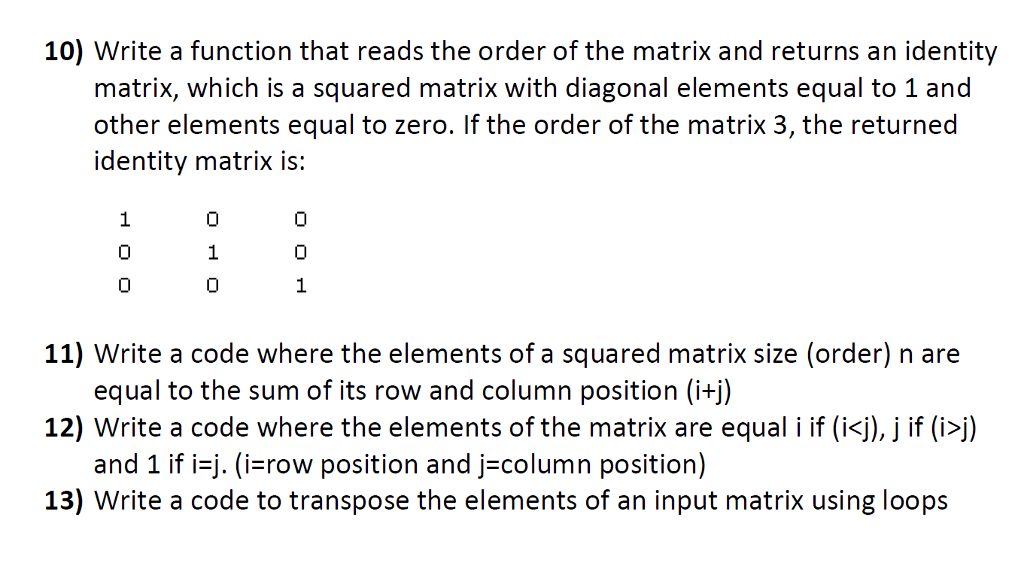 Develop a matlab code for each question Write a function that reads