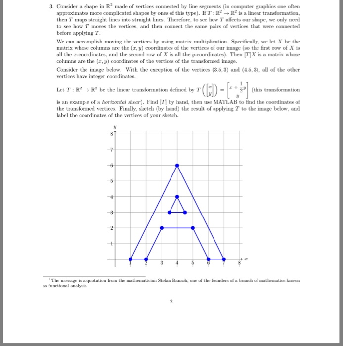  Linear algebra mathlab MATLAB code for performing the calculation, an explanation