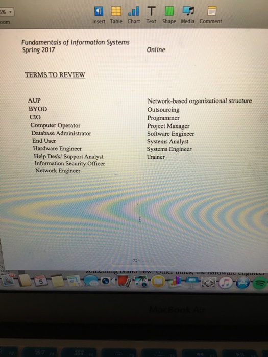 Chart Text Shape Media Comment 1. Identify the appropriate professional role for