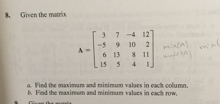  Solve it using matlab Given the matrix A = [3 -5