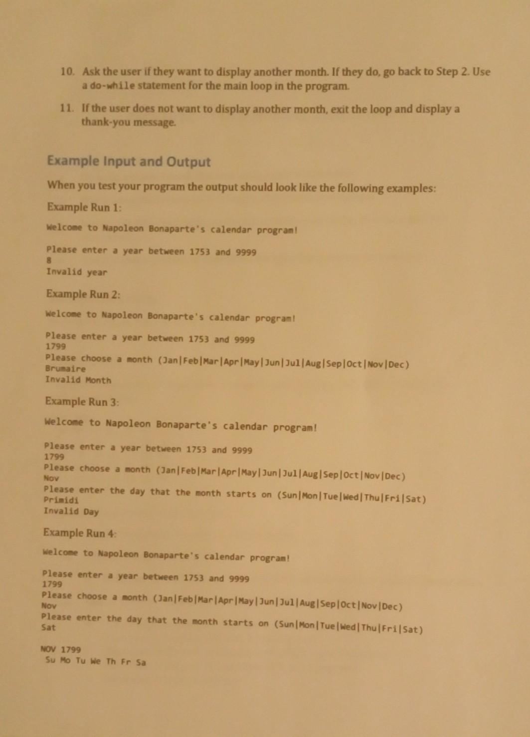 im the llowing format Ste 11 12 13 15 16 17 18