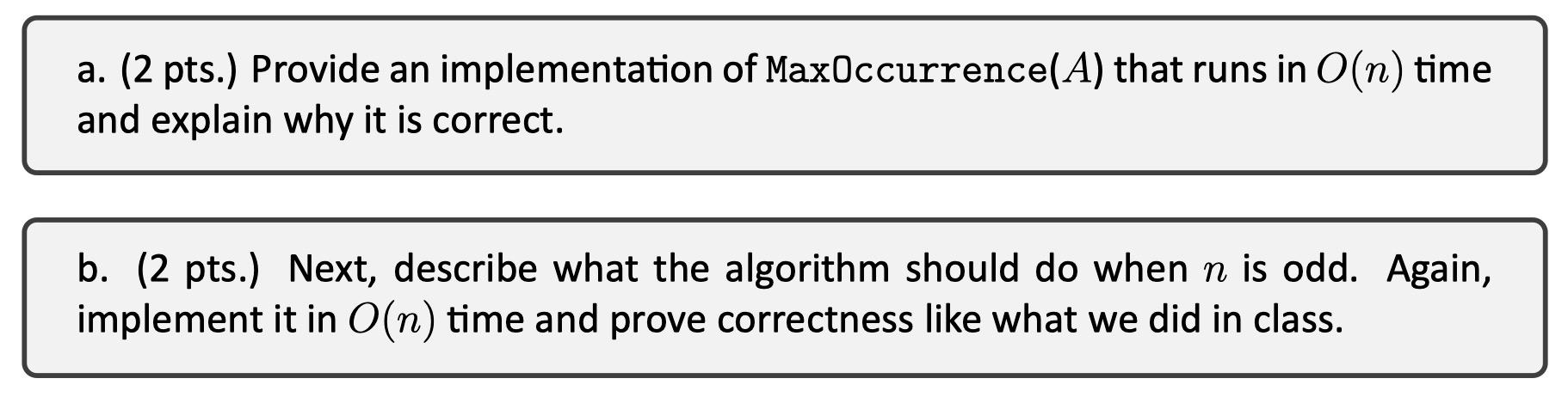 1. (4 pts.) Unsorting a sorted array. In a recent lecture, we