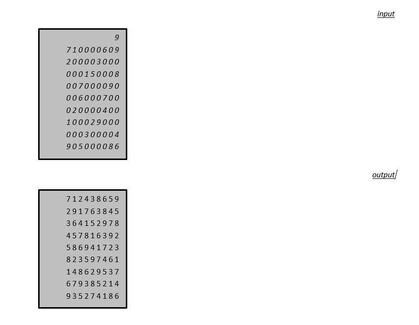 C programming - Sodoku Solution using Backtracking --------------------------------------------------- write a program that