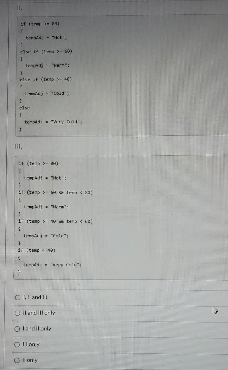 0 O A || (!A && !B) O A && (A ||