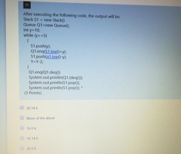  Data Structure by Java . help me quickly please .. 11