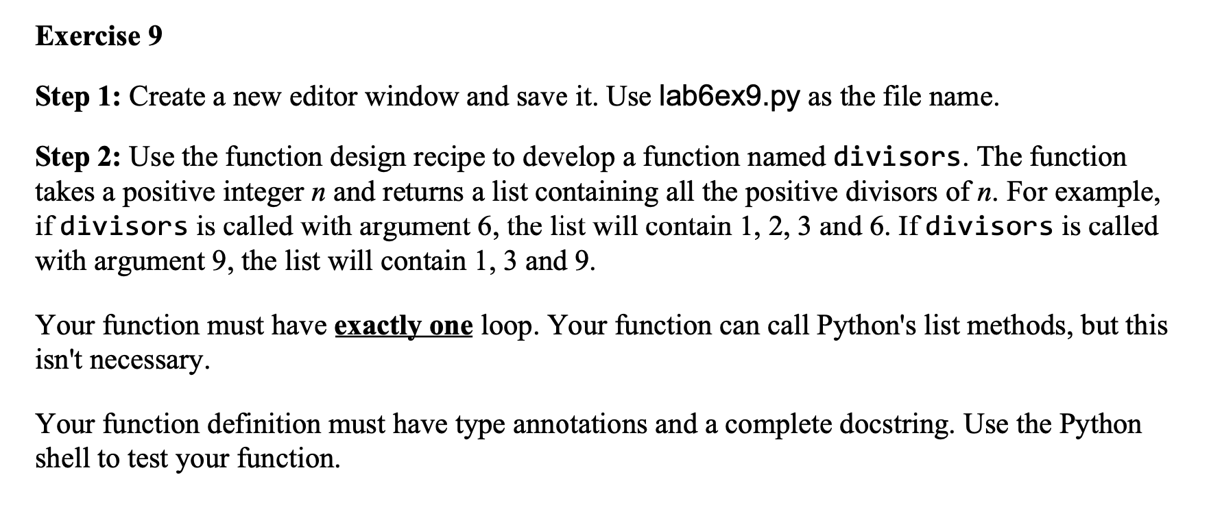  Exercise 9 Step 1: Create a new editor window and save