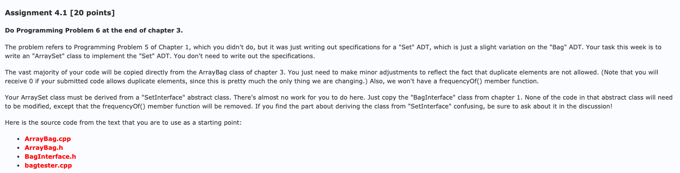 C++ Programming //ArrayBag.cpp // Created by Frank M. Carrano and Timothy M.