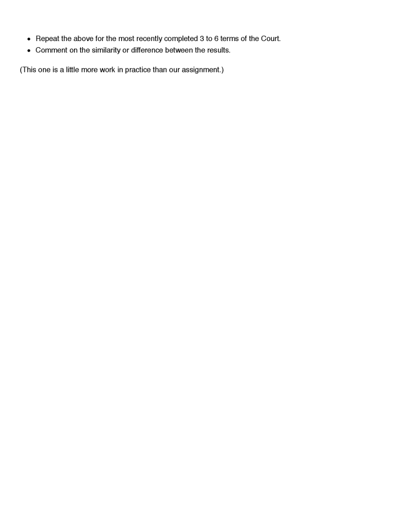 2000 term to the most recently completed term (i.e., the end of