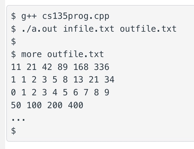  Write a program that takes in two command line arguments (an
