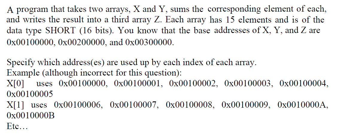 MIPS ASSEMBLY DO NOT WRITE A PROGRAM, I JUST NEED TO SPECIFY