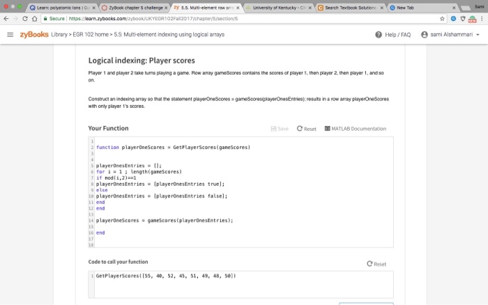  CO-Secure https: 02Fal2017 zyBooks Library EGR 102 home 5: Mult element