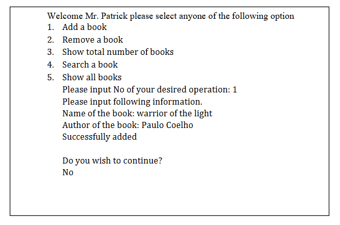 Book Collection Java Program: Develop following methods: 1.Add():adds a new book to