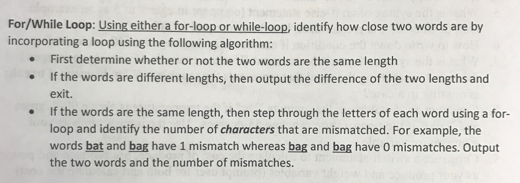  For/While Loop: Using either a for-loop or while-loop. identify how close
