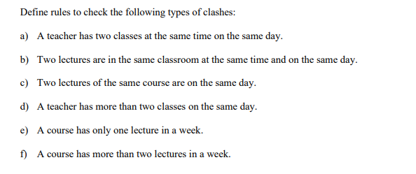 semester, the university offers certain courses to the students. Each course is