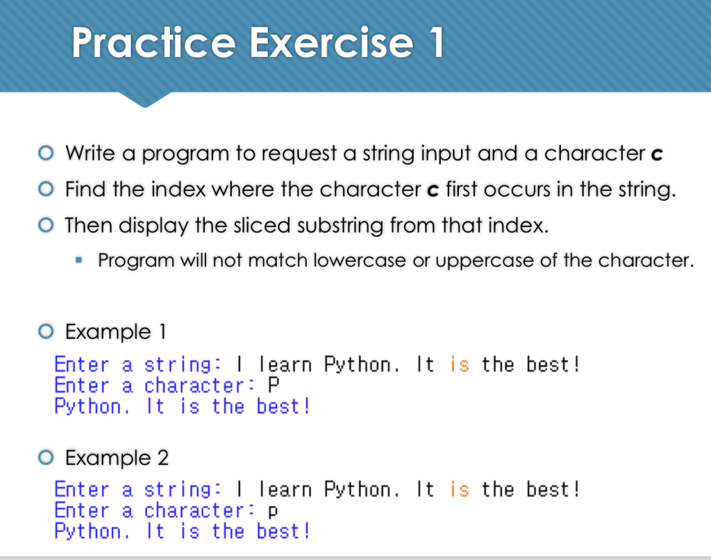  with python Practice Exercise 1 O Write a program to request