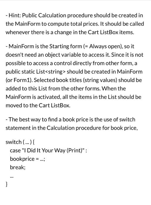appear similar to the one shown below. Products Selected The list box