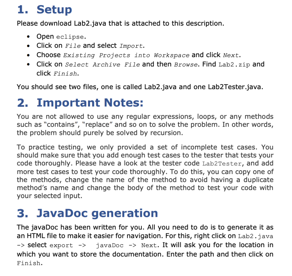  Lab2.java contains the following code: public final class Lab2 { /**