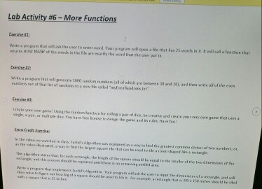  do exercise number 1 and show answer step by step Lab