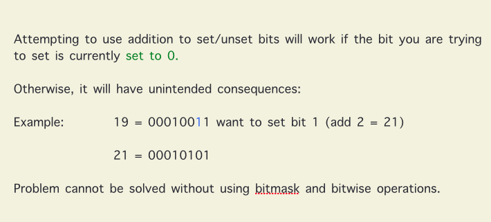 bit in the given Bit position is a 0 and a 1