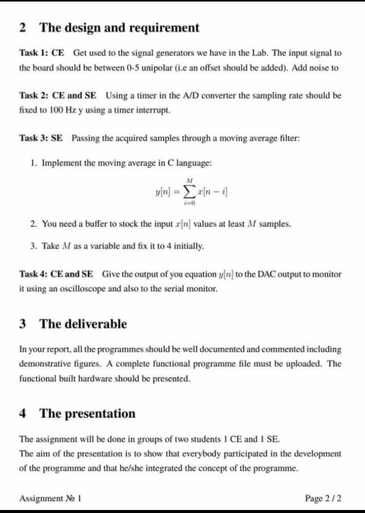 based sys- tems build for a specific application. ARM Cortex M familly