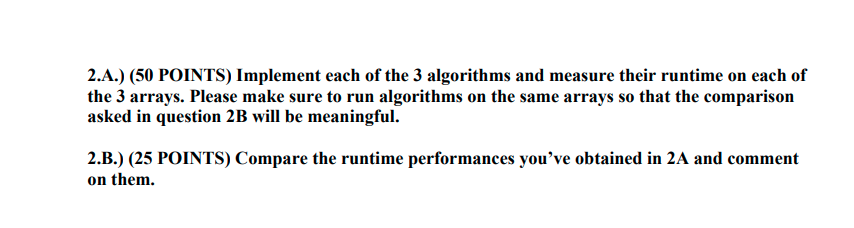 of your choice to implement all of the following algorithms: Counting Sort: