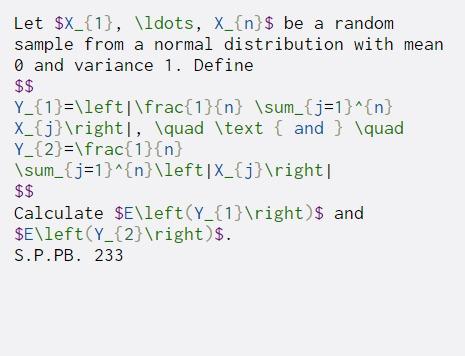 Let $X_{1}, \ldots, X_{n} $ be a random sample from a