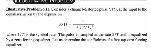  I need answer question 6.20 Illustrative Problem 6.11 Consider a channel-distorted