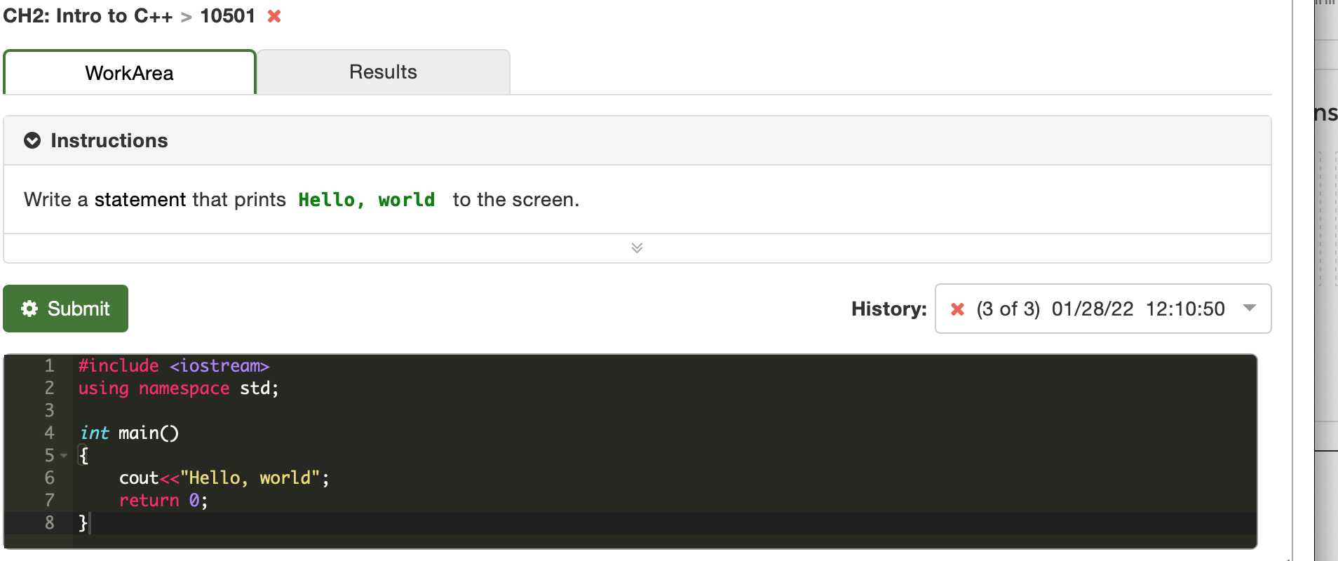 Where I write my code wrong? Thank you CH2: Intro to C++