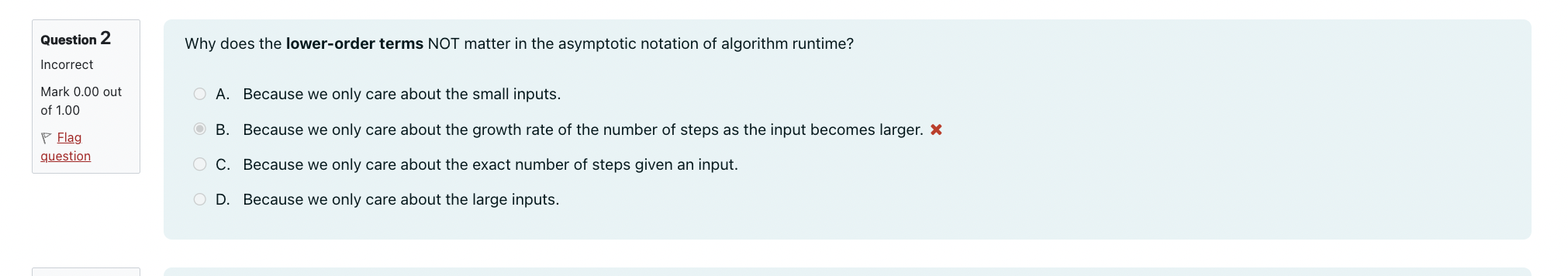  Why does the lower-order terms NOT matter in the asymptotic notation