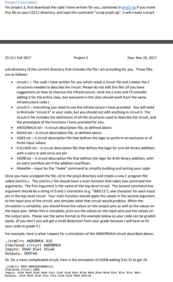  Project Description For project 3, first download the code I have