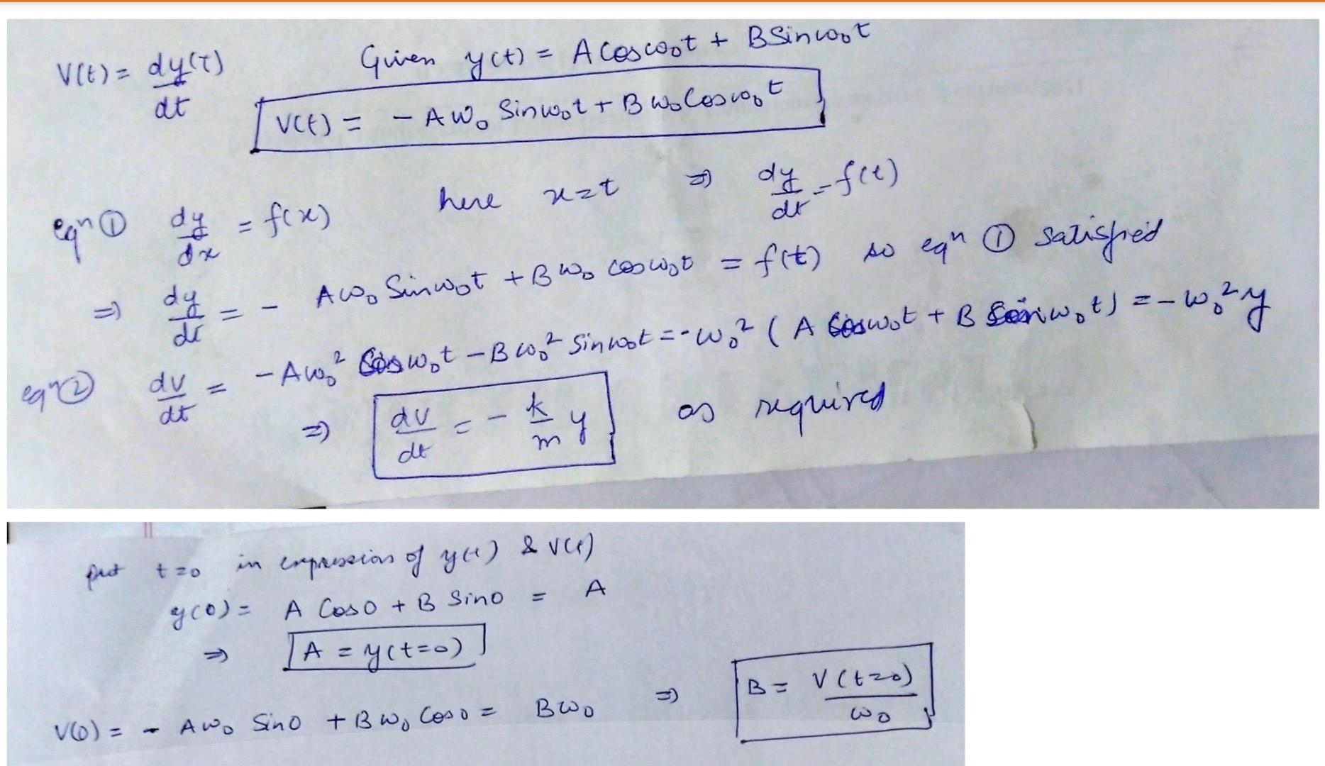  Please Help me ans. this using Python language V(t)= dyt) dt