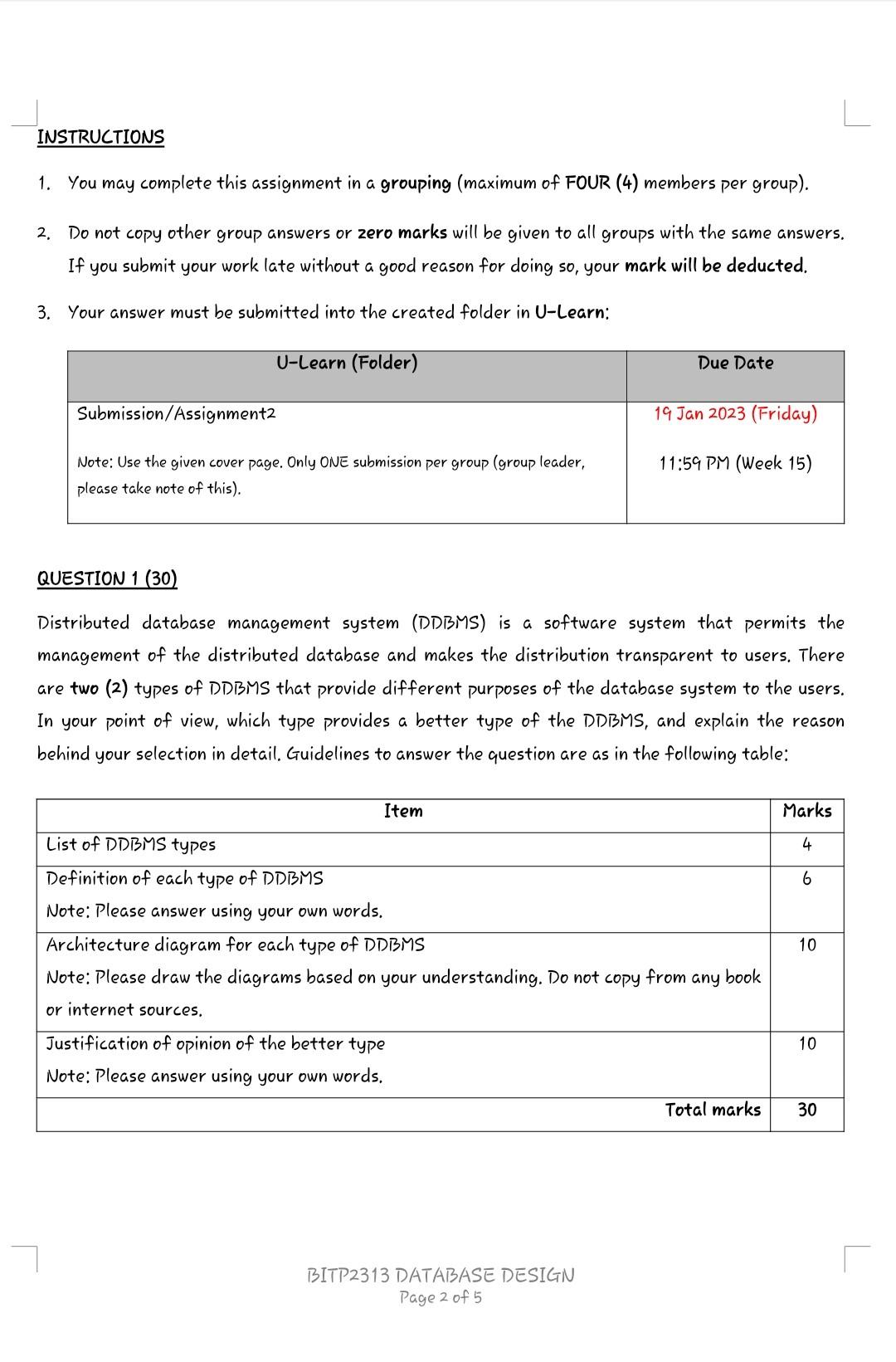 INSTRUCTIONS 1. You may complete this assignment in a grouping (maximum