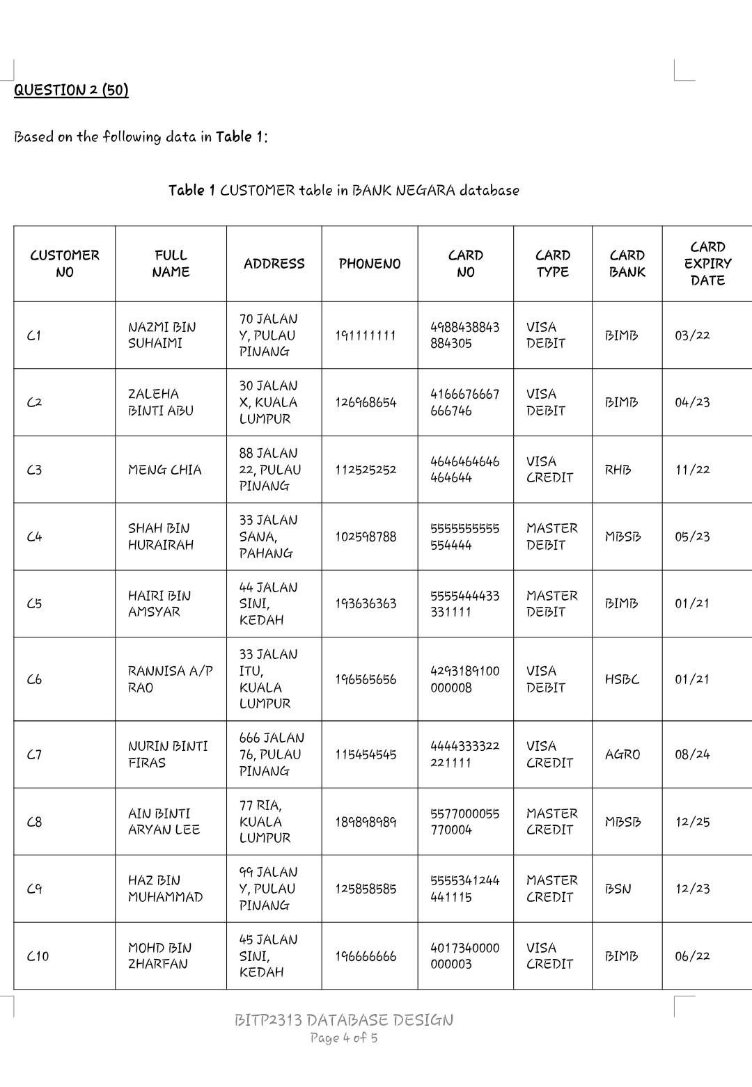 of FOUR (4) members per group). 2. Do not copy other group