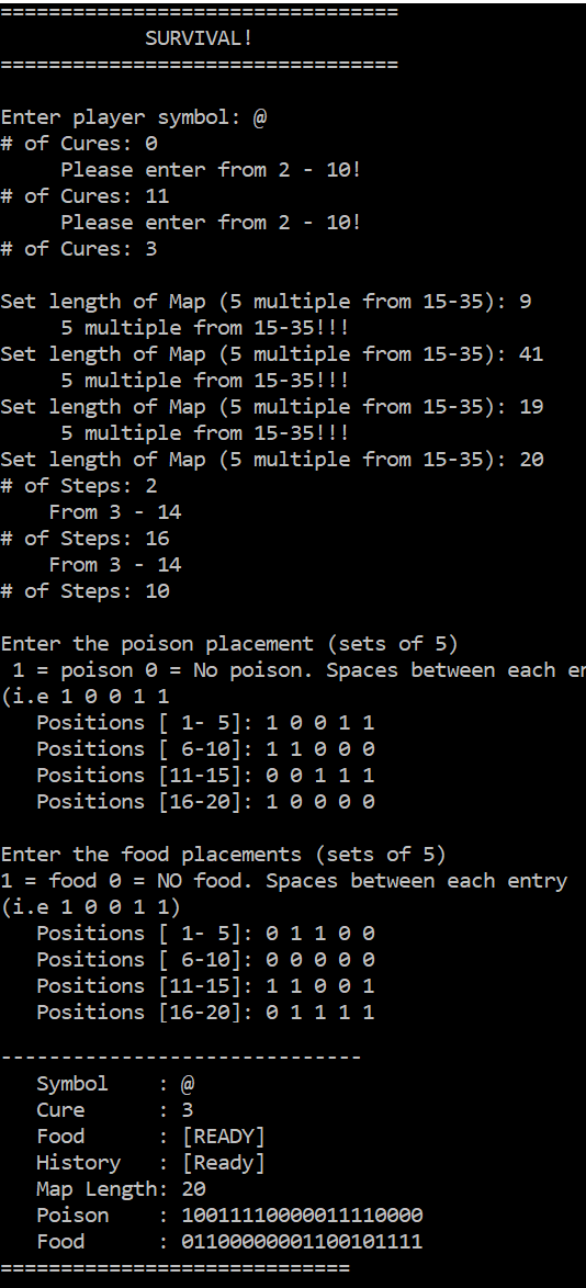 match output example. *ITALICIZED part of code works but second had errors.