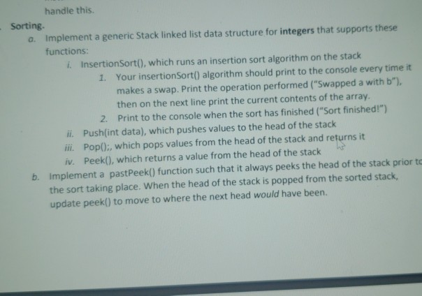  java. Can you do it without pastpeek? handle this. Sorting. a.