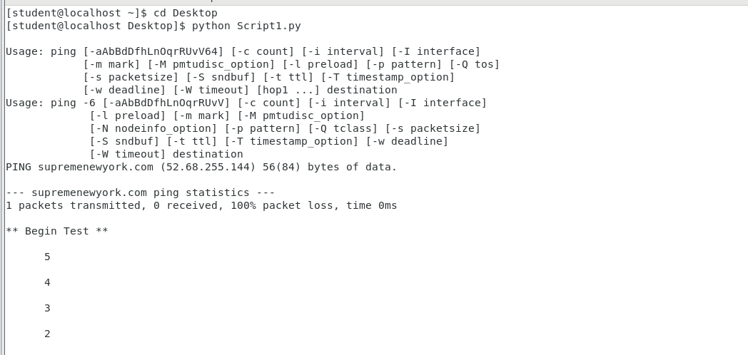 This is python script. So, the output is like that SO how