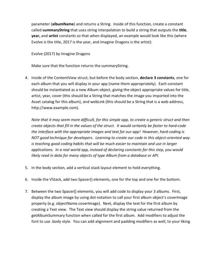 you to practice creating and using your own struct. Requirements: 1. Create