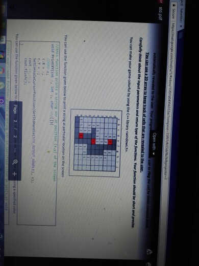 user has to clear a board which contains hidden mines without exploding