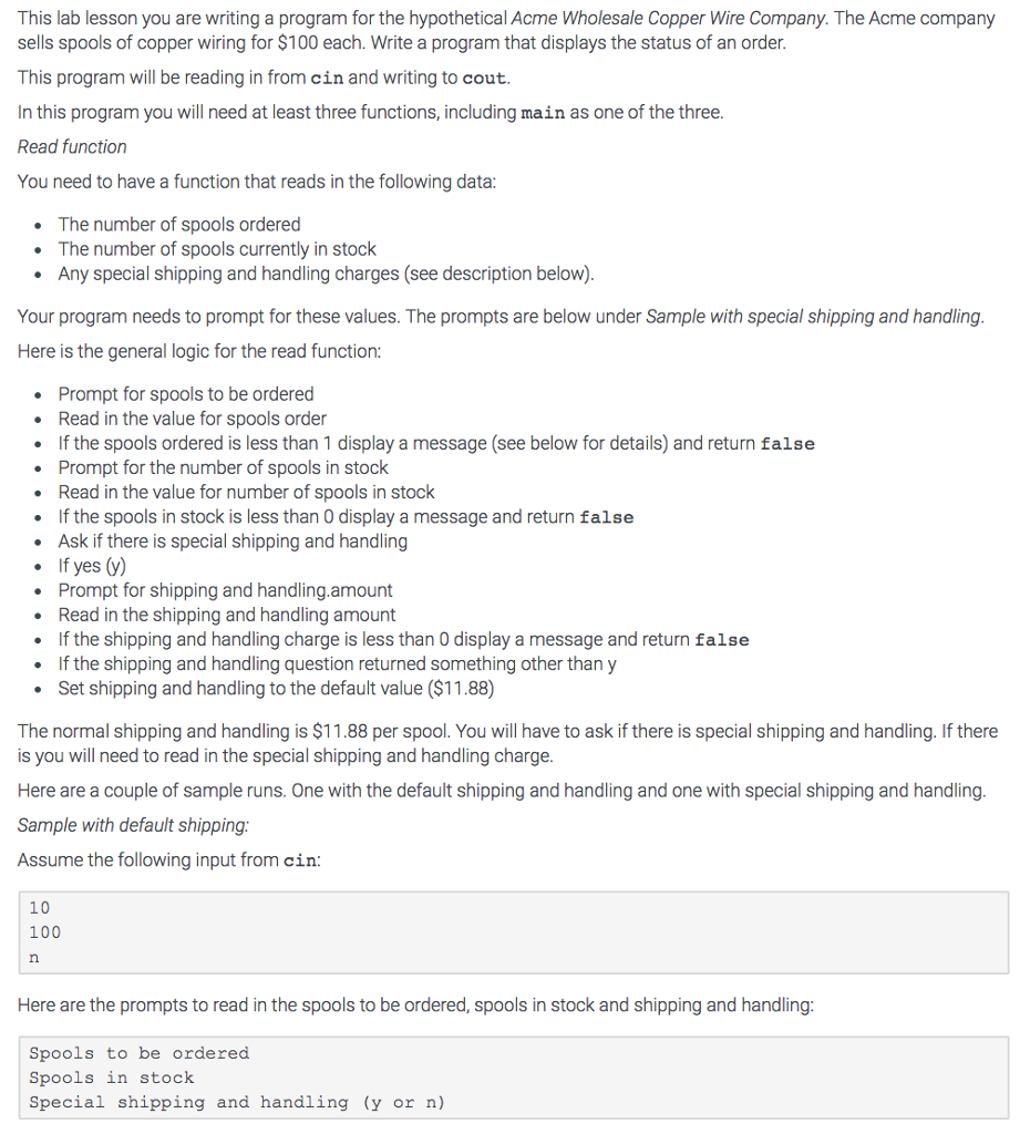 This lab lesson you are writing a program for the hypothetical