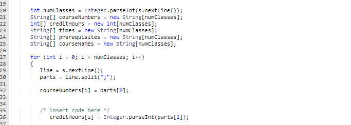 Program: Class Information (Java) In this assignment, you will be making a