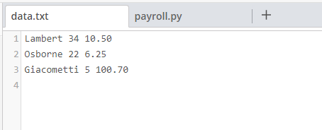 Python coding: Instructions: The Payroll Department keeps a list of employee information