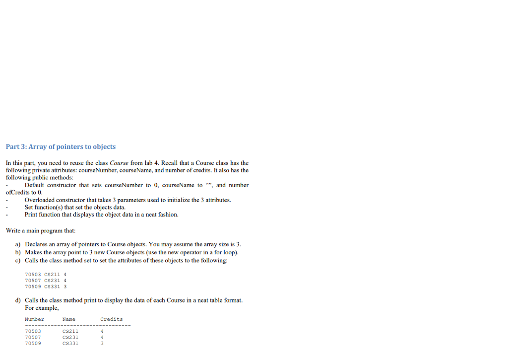 c++ below is the code that the question is referring to Part