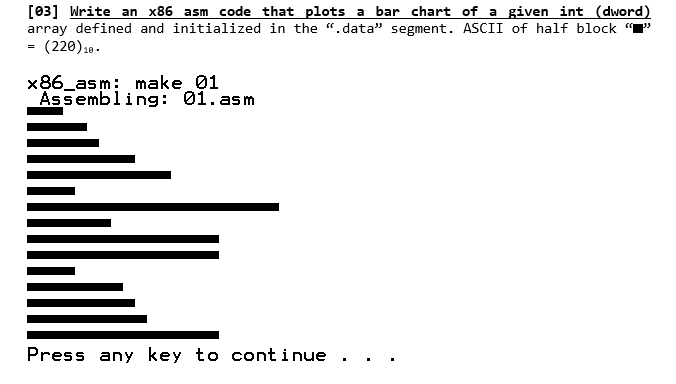  Please write in x86 Assembly/MASM Syntax(edited) = [03] Write an x86