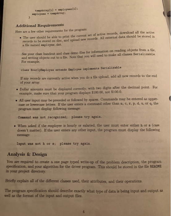 send to and download from an external file. Please read the assignment