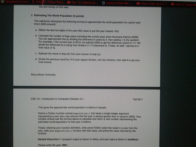 Hello tutor! I need help with my CSE 101 Lab question