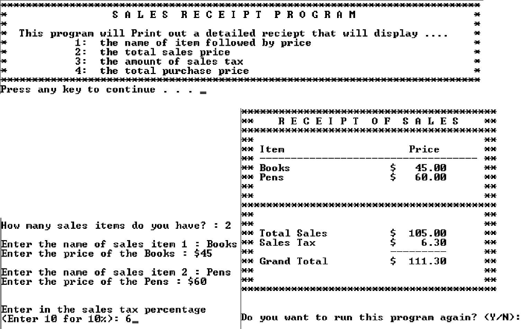 screen. The user will be able to choose which program to enter