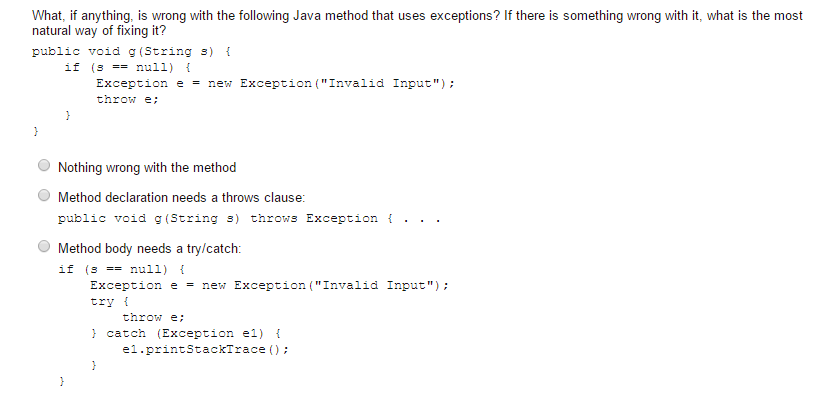 Java What, if anything, is wrong with the following Java method that