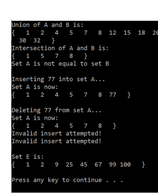 output like the pictures. (Yet, it stop at before showing "Union of
